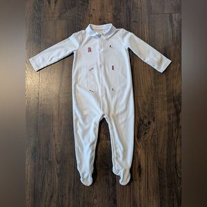 The Little White Company Embroidered Footed Sleeper Size 18-24 Months